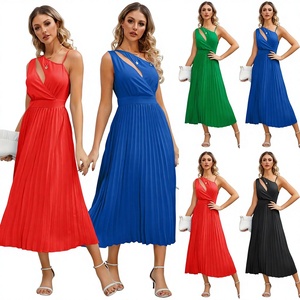 PRETTY STEPS Vestido Largo Plisado para Mujer, Sexy, Ajustado, Corte en <span class=keywords><strong>A</strong></span>, Talla Grande, Tela <span class=keywords><strong>de</strong></span> <span class=keywords><strong>Encaje</strong></span>, Tejido Transpirable, Estilo Sencillo, Natural, 2 Piezas - Product Image 1