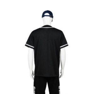 Maillot de baseball personnalisé de haute qualité avec logo, type boutonné, léger, court, respirant, confortable, séchage rapide, transfert thermique, été - Product Image 4