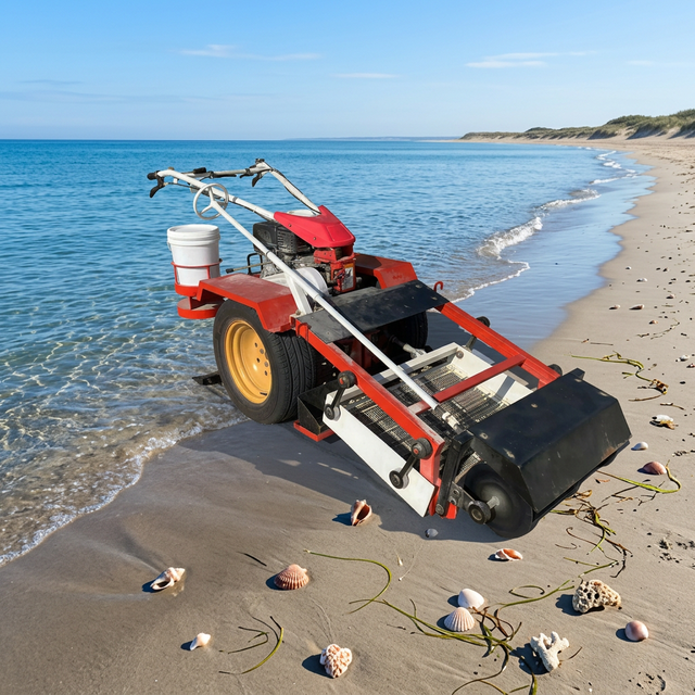 Low-price Best-selling Beach Cleaning Machine Push-type with Engine 1 Year Warranty