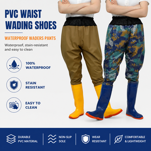 Bottes <span class=keywords><strong>de</strong></span> pêche en PVC épaissi, imperméables, anti-salissures et résistantes à l'usure, pour l'agriculture et l'industrie <span class=keywords><strong>de</strong></span> la pêche - Product Image 1
