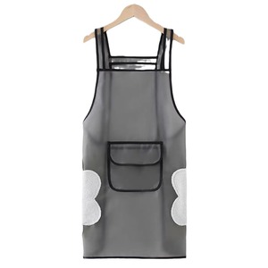 Transparent TPU <b>Apron</b> One Size Waterproof Oil Resistant Sleeveless <b>Apron</b> <b>For</b> Kitchen <b>Cooking</b> With Pocket - Product Image 2
