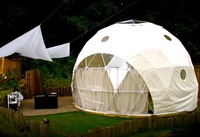 Tente dôme géodésique de luxe moderne Meile ML-D pour camping et glamping, fabriquée à Guangzhou, en PVC transparent, imperméable, ignifuge et résistant aux UV