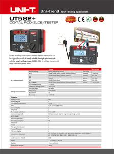 เครื่องทดสอบ RCD (ELCB) ดิจิตอล UNI-T UT582+ รุ่นใหม่ UT586+ UT590 - Product Image 3