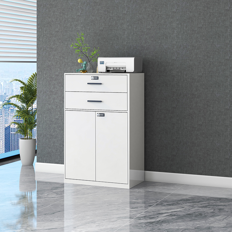 White with 2-drawer
