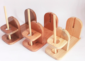 Fábrica Atacado De Madeira Fio Titular Tricô e Crochet Suprimentos Organizador Fio De Lã Bola Caddy Fio Titular Stand - Product Image 2