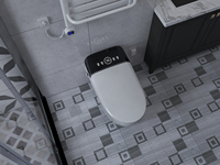 WC intelligent de conception européenne avec bidet autonettoyant, cuvette allongée, télécommande – WC intelligent pour hôtel