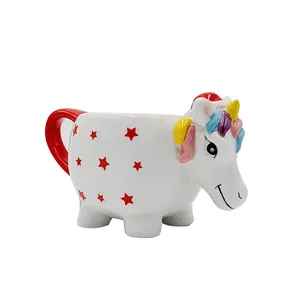 Offre Spéciale 14 onces licorne en céramique en relief <span class=keywords><strong>peinture</strong></span> à la main thé café lait tasses ensemble avec mignon étoile décalcomanie cadeau pour les femmes - Product Image 3