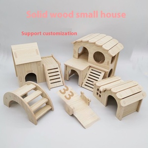 Juguetes de animales pequeños de madera maciza ecológicos al por mayor, columpio <span class=keywords><strong>para</strong></span> hámster, <span class=keywords><strong>nido</strong></span> de oso dorado, casa <span class=keywords><strong>para</strong></span> dormir, suministros de <span class=keywords><strong>cama</strong></span> <span class=keywords><strong>para</strong></span> mascotas pequeñas - Product Image 2