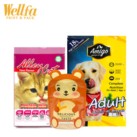 Bolsas De Plastico personnalisé imprimé anti-odeur découpé irrégulier forme spéciale Mini fermeture éclair Mylar sac chat chien traiter pochette de nourriture pour animaux de compagnie