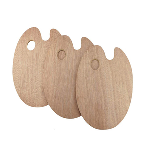 Bview 27.5x37.5cm Oval <strong>Wooden</strong> Painting <strong>Palette</strong> for Acrylic Watercolor Oil Painting - Product Image 1