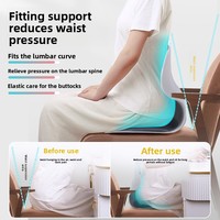 Chaise de bureau ergonomique moderne avec protection lombaire, design trèfle, base en latex, tissu polyester, dossier inclinable