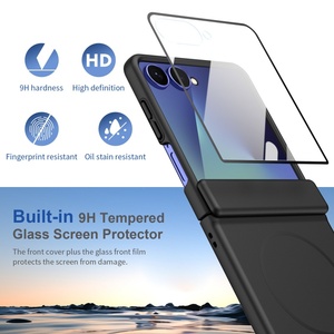 เคสโทรศัพท์แม่เหล็กแบบด้านคุณภาพสูงสำหรับ Samsung Flip 8 4 5 6 7 รองรับการชาร์จไร้สาย พร้อมฟิล์มกันรอยหน้าจอ ป้องกันการกระแทก - Product Image 2
