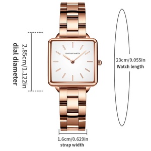 Reloj de Pulsera Hannah Martin HM-108 con Movimiento Japonés, Envío Directo, para Mujer, Oro Rosa, Simple, Moderno, Casual, de Marca - Product Image 4