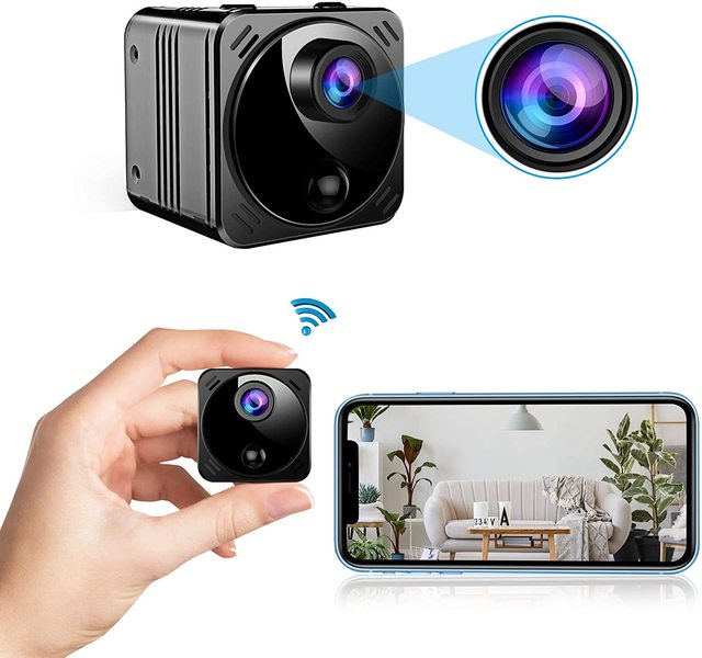 R8 Mini WiFi 1080P Surveillance Camera Infrared Night Vision Wide-Angle Remote Monitoring CMOS Sensor H.264 Video 1 Year