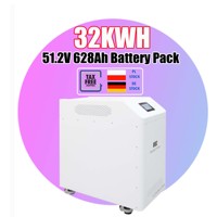 Paket Baterai Lithium EEL EU Stock 48V 51.2V 628Ah 32KWH 60kwh dengan roda, menggunakan sel EVE MB56 LiFePO4 berdaya tinggi untuk penyimpanan energi