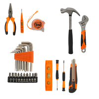82pcs Noir Kit Complet d'Outils Coffret Set Outils à Main Bricolage Ensembles d'Outils de Réparation Ménage pour Usage Domestique-001
