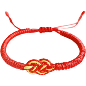 Nueva pulsera de cuerda roja con nudo Dorje chino, nudo Truelove tejido a mano, doble nudo de dinero, pulseras de pareja de amigos para la buena suerte - Product Image 3