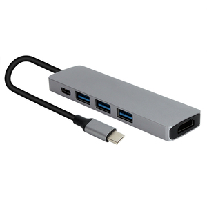 VCOM 5 in 1 Docking Station Computer per telefono OTG sincronizzazione dati HDMI 4K <span class=keywords><strong>Hub</strong></span> <span class=keywords><strong>USB</strong></span>-<span class=keywords><strong>C</strong></span> 5Gbps PD3.0 carica di potenza - Product Image 1