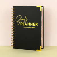 2026 planificateur hebdomadaire cahier à reliure spirale fil-papier à coudre avec couture de selle pour la planification d'objectifs B6 B5 A6-for cadeau