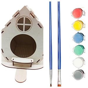 Ahşap süslemeleri asılı ahşap kuş yuvaları kuş besleyiciler el yapımı süsler ve Pet malzemeleri - Product Image 6