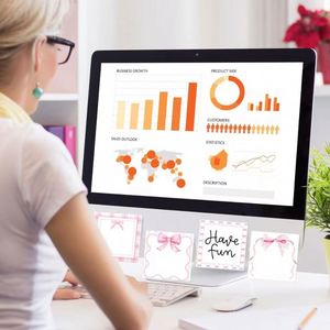 Juego de Blocs de Notas con Diseño de Lazo Rosa, Rayas y Cuadros, Autoadhesivos, para Oficina y Uso Diario - Product Image 5
