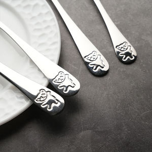 Ensemble de vaisselle pour enfants standard du marché européen 430 en acier inoxydable dessin animé petite cuillère couteau à dîner <span class=keywords><strong>fourchette</strong></span> pour la fête à la maison des enfants - Product Image 2