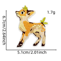 Patchs brodés thermocollants mignons d'animaux de la forêt : renard, ours, cerf, hibou, raton laveur, appliques pour sacs à dos, jeans, chapeaux, vêtements, décoration DIY, cadeau