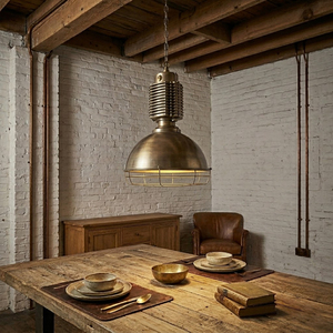 Industrial Pendant <b>Light</b> Iron Vintage Steampunk Retro <b>LED</b> Middle Cafe Bar Restaurant Dining Room Factory Direct <b>Wire</b> Brass - Product Image 3