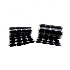 Sangles Velcro autocollantes noires de 25 mm, points ronds à crochets et boucles - Product Image 2