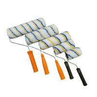 Nouvel ensemble de rouleaux de peinture industriels OEM/ODM personnalisables en plastique/galvanisé avec manche en bois, tailles 2-9 pouces, pour peinture murale