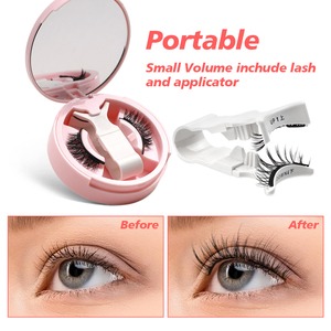 1 paire de <span class=keywords><strong>cils</strong></span> magnétiques fins Quantum, <span class=keywords><strong>faux</strong></span> <span class=keywords><strong>cils</strong></span> magnétiques, meilleur aimant avec boîte rose - Product Image 2