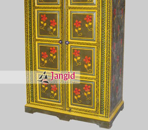 Indio de madera pintado almirah diseños cama armario - Product Image 2