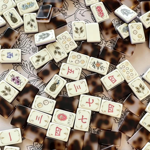 Nouvel ensemble de Mahjong américain de style victorien vintage avec design ton sur ton et dos en écaille de tortue pour la famille |   La série <span class=keywords><strong>Eloise</strong></span> - Product Image 1