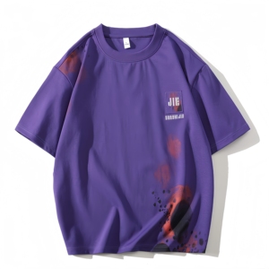 Camiseta de Hombre de Alta Calidad, Estilo Retro, Deportiva, Casual, Transpirable, Holgada, Cuello Redondo, Manga Corta, 100% Algodón, para Verano - Product Image 2