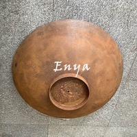 Brasero circulaire en acier Corten de 80 cm pour jardin, patio et extérieur – Barbecue et foyer en métal – Vente en gros à prix abordable