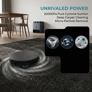 Robot aspirateur et serpillière 3-en-1 : aspiration, lavage, séchage à air chaud, puissance d'aspiration de 20 000 Pa - Product Image 6