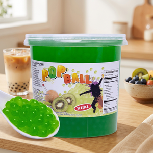Perlas de Kiwi Pinshan Verdes, Boba Explosiva para Té de Burbujas, 3.2 kg, Envase de Plástico, 4 Envases/Caja - Product Image 3