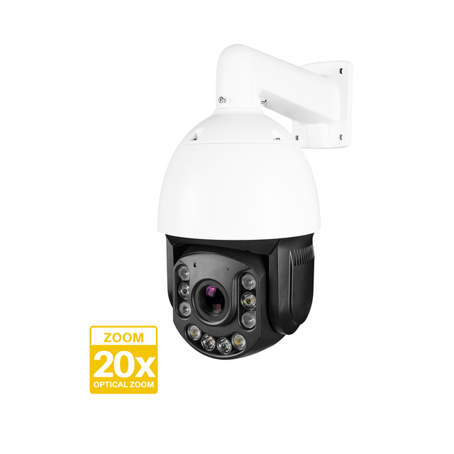 7inch 4K 8MP 20X Optical Zoom ColorVu IP PTZ Camera Speed Dome 24/7 Full Color Laser IR 150m Long Range 2 Way Audio MicroSD Slot