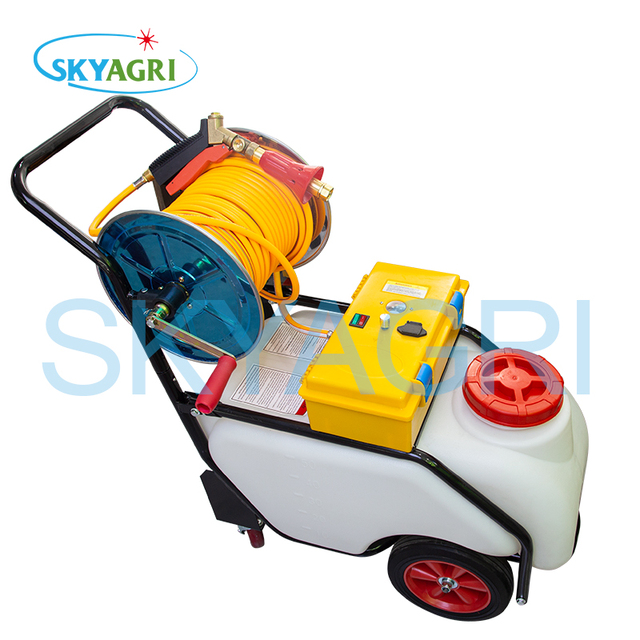 Skyagri Agricultural Sprayer 50L Hand Push Sprayer Lithium Battery Power 20AH with 100m Hose Fumigation Machine High Pressure