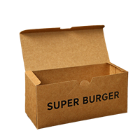 Boîte d'emballage de fast-food personnalisée, Boîte d'emballage de récipient alimentaire à double boîte à hamburger, Boîte d'aliments à emporter Boîte à hamburger écologique