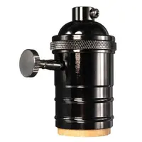 Douille de lampe en laiton massif Edison, douille pour ampoule pendentif, Vintage, en noir, or, argent et Bronze,