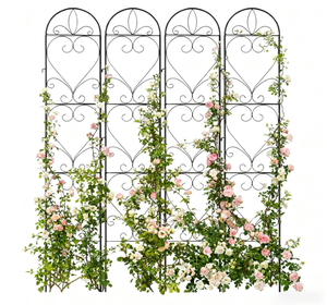 Treillis de jardin en métal réglable en hauteur, style Mid-century Modern, lot de 4, <span class=keywords><strong>pour</strong></span> support lourd de chèvrefeuille - Product Image 3