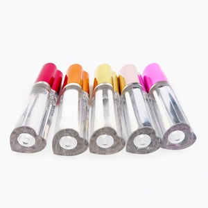 Tubos de Brillo Labial Coloridos en Forma de Corazón Rosa de Marca Privada, Envases Cosméticos - Product Image 3