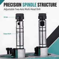 Perceuse multi-têtes réglable RONGHAO série ST, perceuse à double tête avec 2 axes pour le perçage et le taraudage de métaux