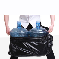 Sac Poubelle Noir en PEHD à Soufflets avec Matériaux Recyclés pour Doublure de Poubelle Domestique Personnalisable