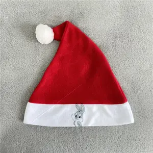 Wholesale stocked Santa hats Xmas Christmas photo hat red and white Christmas Party Supplies Christmas Hat for Adults