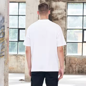 T-shirt à la mode pour hommes, coupe ample, col rond, t-shirts d'entraînement athlétique, poids lourd, manches courtes, t-shirt de base en coton de qualité supérieure - Product Image 3