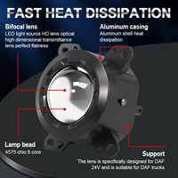 Phare de projecteur LED 3 pouces 9-80V 70W à prix d'usine, lentille de phare antibrouillard, faisceau haut/bas unique pour camion