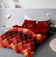Parure de lit 3 pièces en polyester, style moderne, motif géométrique imprimé sur mesure, écologique, 300 fils/cm², vente en gros