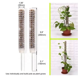 Poteau de mousse en plastique transparent pour plantes grimpantes d'intérieur, support de croissance pour plantes, piquet de mousse en coco, totem de mousse, piquet transparent pour plantes rampantes - Product Image 2